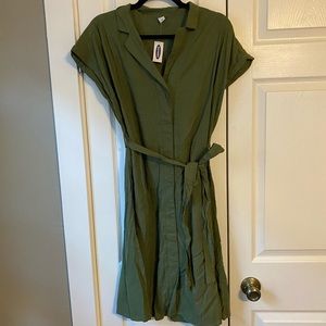 Old Navy Green Shirtdress NWT